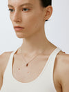 OLIO E ACETO Sterling Silver Quartzite/Lapis Lazuli/Red Snakeskin Jade Morning Dew Pendant Necklace OLIO-OA13N01-YH Red